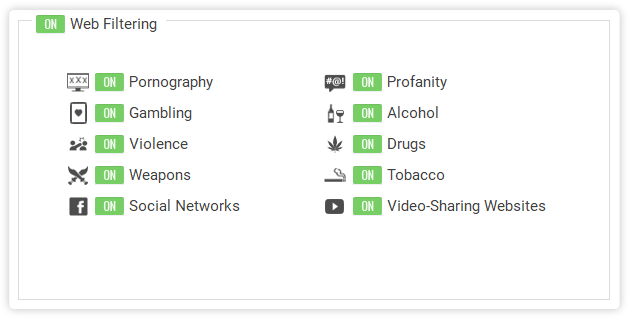 Web Filtering auf Best Free Keylogger