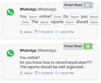 Función de lectura inteligente en Best Free Keylogger