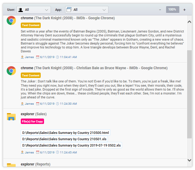 Clipboard Records by Best Free Keylogger